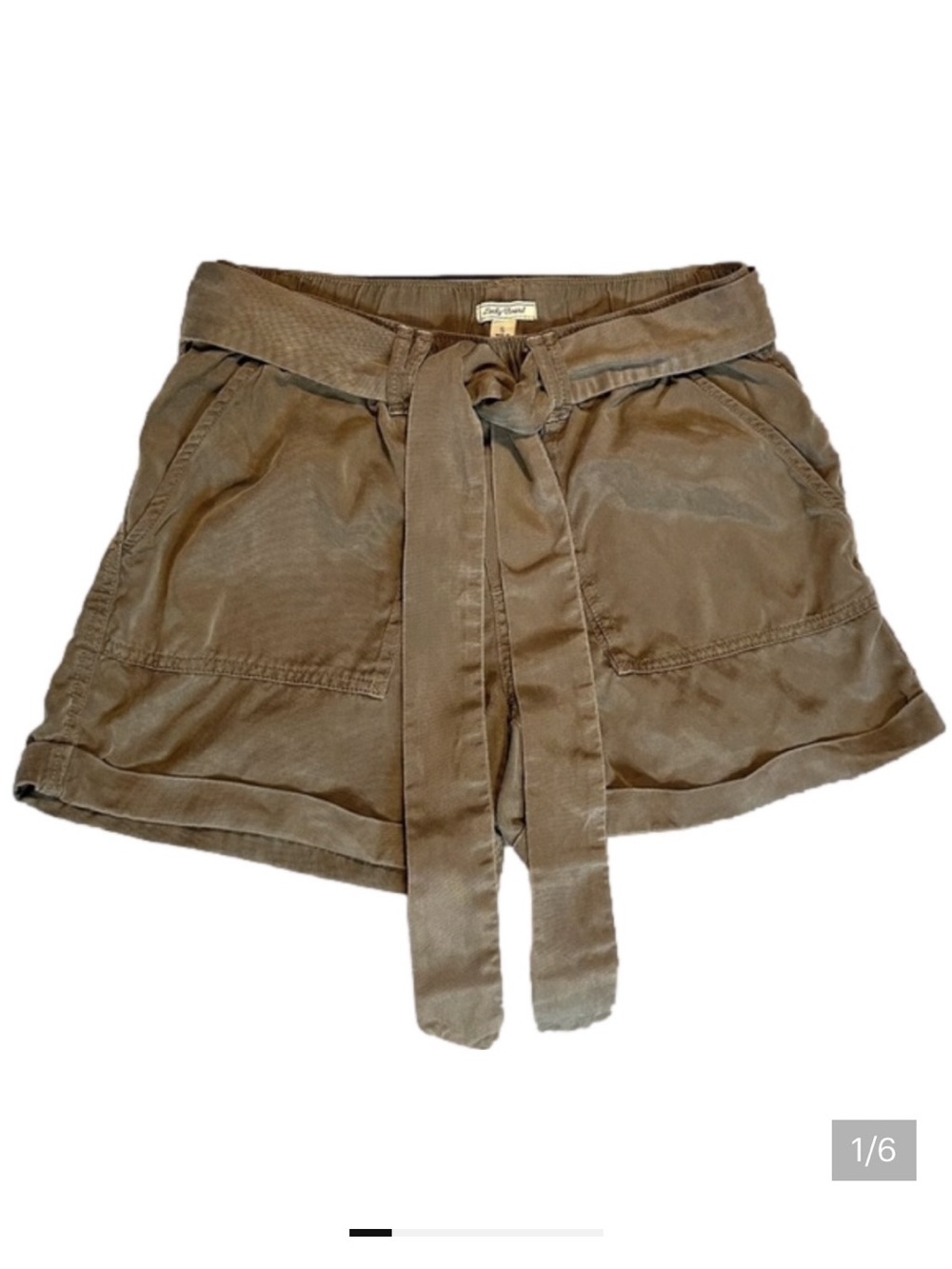 Lucky Brand paper bag waisted shorts with a tie belt Women’s size small | c2